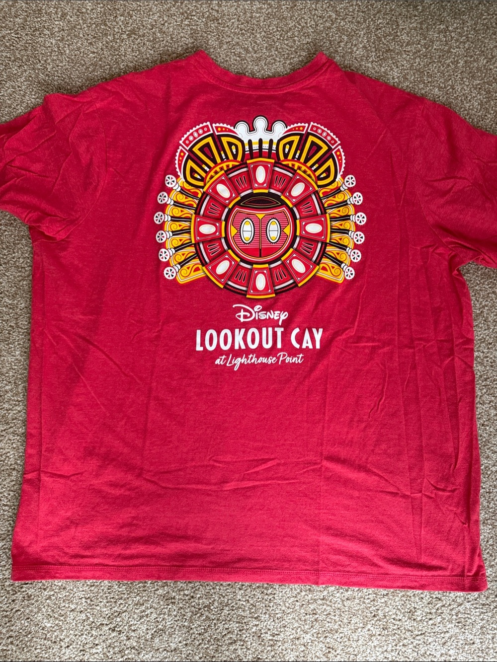 Disney Red Lookout Cay Graphic Tee - Like New Mens XL